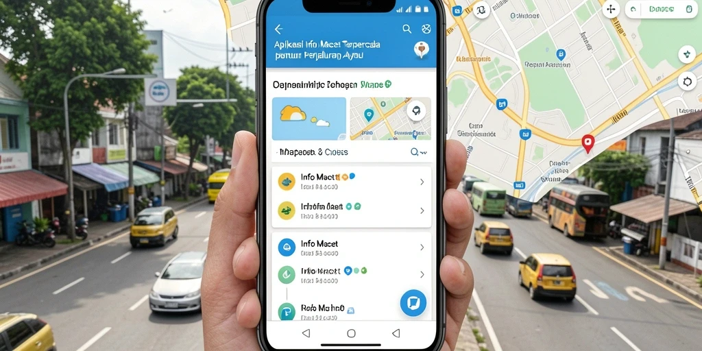 Antarmuka aplikasi 8055 yang menampilkan kondisi lalu lintas secara real-time.