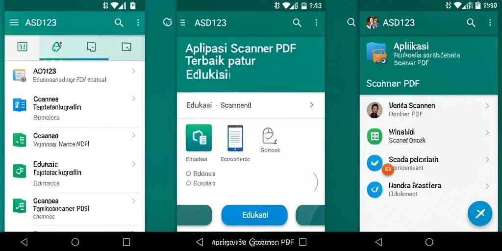 Antarmuka aplikasi ASD123 yang sederhana dan mudah digunakan.