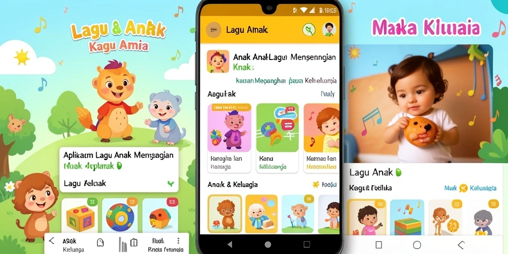Antarmuka aplikasi ASG55 yang ramah anak dan interaktif.