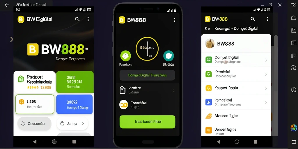 Tampilan antarmuka aplikasi BW888 yang user-friendly dan praktis.