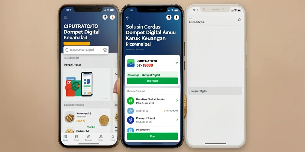 Tampilan antarmuka aplikasi CIPUTRATOTO yang memudahkan transaksi keuangan.