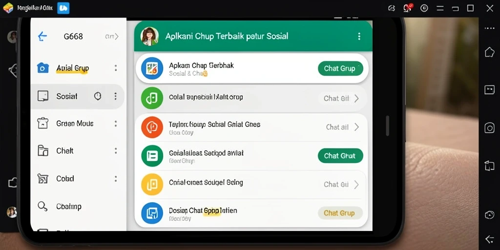 Antarmuka pengguna G668 yang sederhana dan mudah digunakan untuk chatting grup.