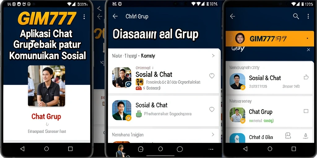 Tampilan antarmuka GIM777 yang menarik saat chatting di grup.