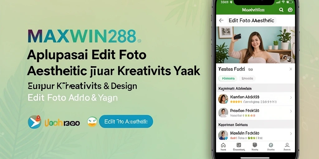 Screenshot MAXWIN288 menampilkan antarmuka edit foto aesthetic yang menarik.