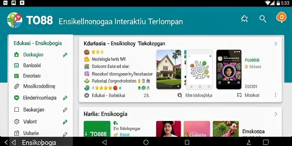 Tampilan antarmuka pengguna TO88 yang menarik dan informatif.