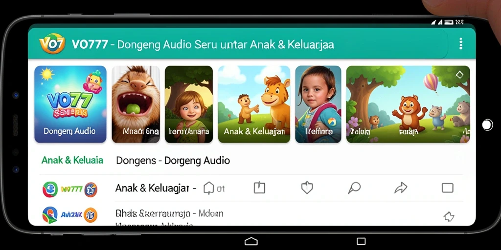 Tampilan antarmuka aplikasi VO777 yang interaktif dan menarik untuk anak-anak.